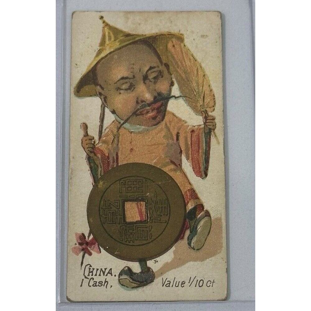 1889 N72 Duke's Tobacco Card COINS of all Nations China Coin